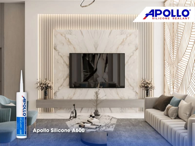 Lựa chọn sản phẩm keo Apollo Silicone phù hợp với từng chất liệu của vách ốp tường